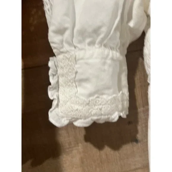 BYTIMO Guipure lace-trimmed linen and cotton-blend mini dress Size S